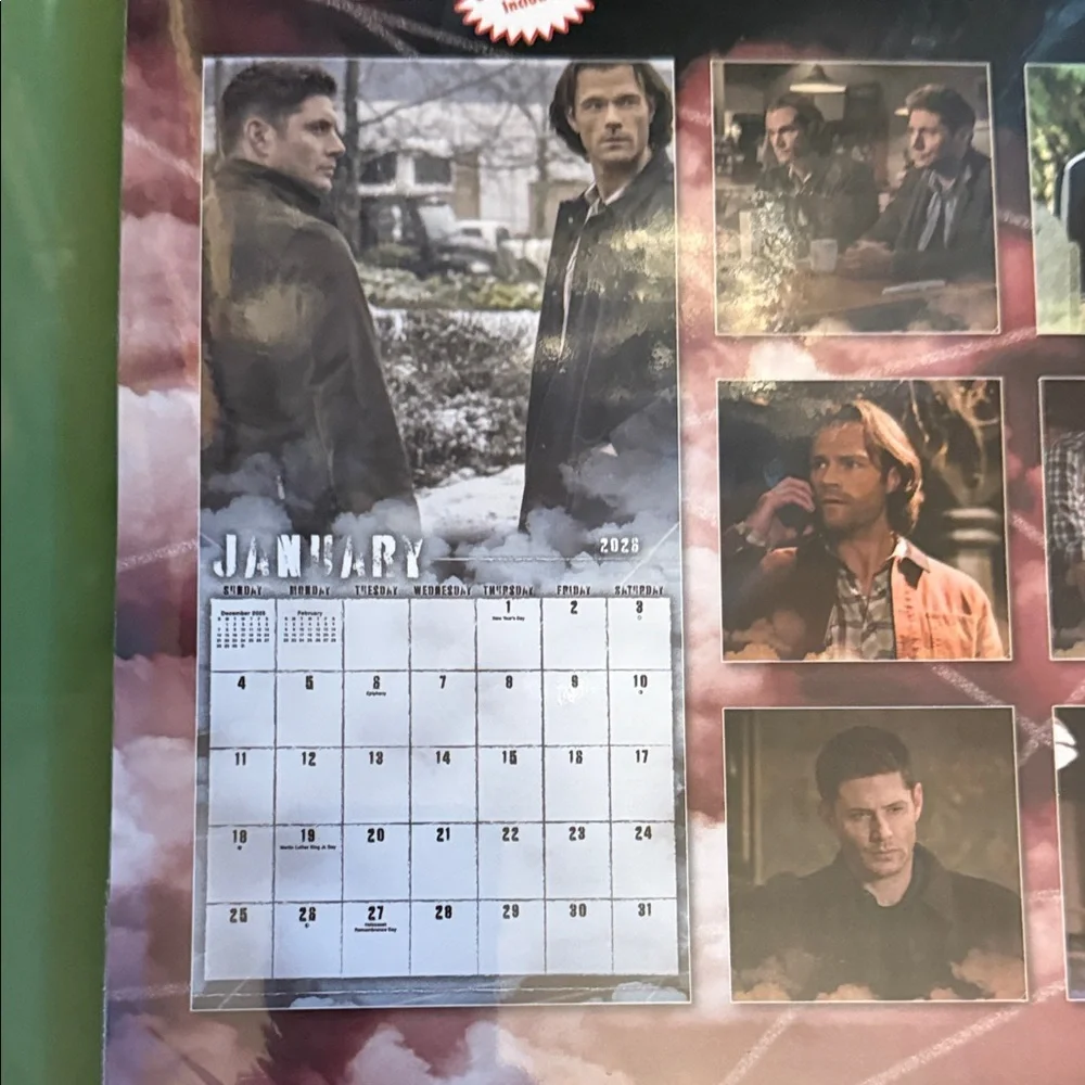 ⭐️⭐️SALE⭐️⭐️Supernatural 2026 Wall Calendar- 16 month with BONUS POSTER included
